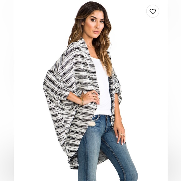Easton Slub Draped Cardigan - Picture 2 of 10